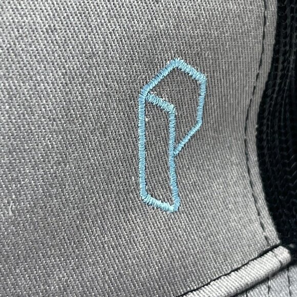 Plain Hat Cap Adults Snap Back Grey Trucker Mesh Embroidered P Baseball … - Picture 4 of 8